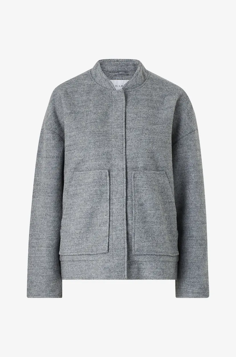 Vila Jakke viCecilie Wool Bomber Jacket - Grå