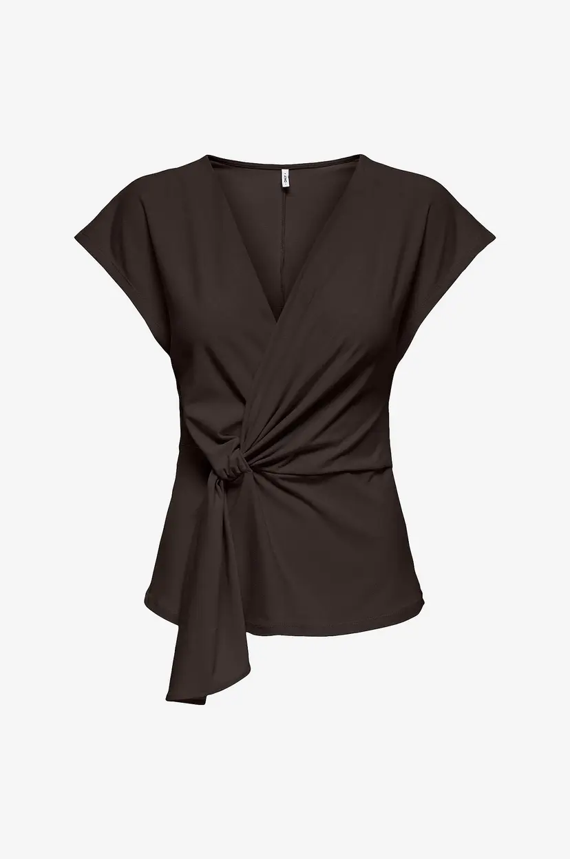 ONLY Topp onlSilja S/L Twist Top Jrs - Brun