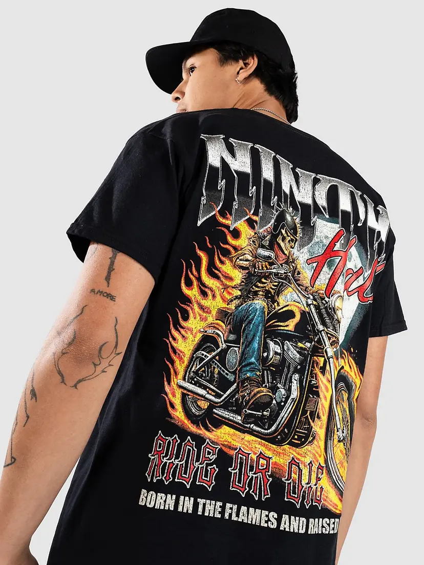 Ninth Hall Ninth Hall Born In Flames T-skjorte svart