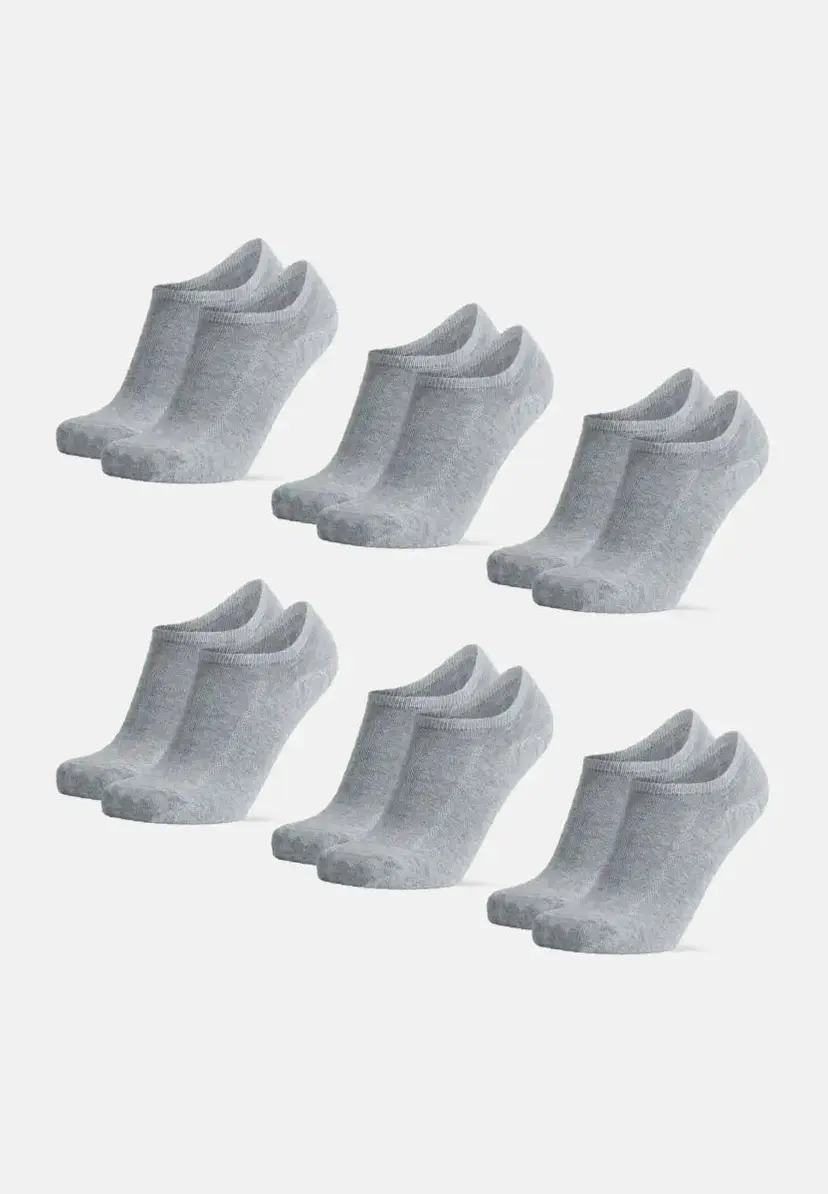 DANISH ENDURANCE DANISH ENDURANCE COTTON NO-SHOW STRØMPER, Grå, 43-47