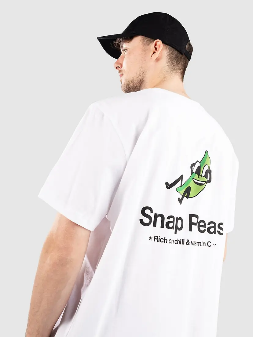 Fat Moose Fat Moose Snap Pea T-skjorte hvit