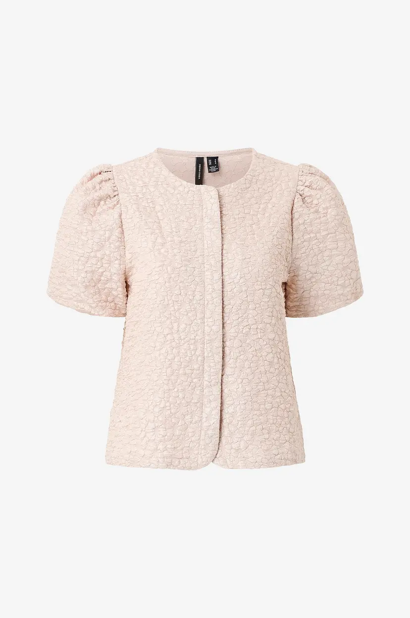 Vero Moda Kardigan vmMerle SS Puff Cardigan Jrs Sb8 - Beige