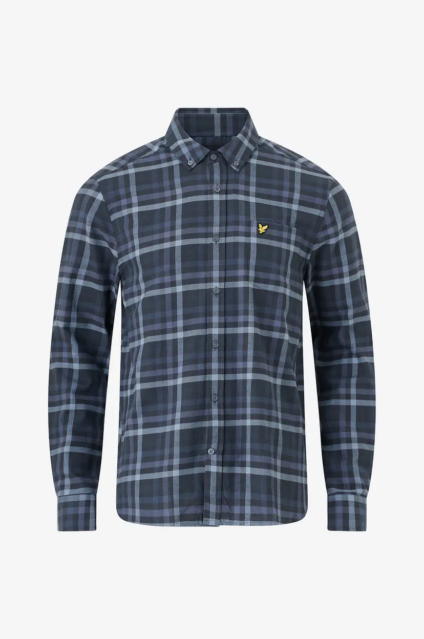 Lyle & Scott Flanellskjorte Tonal Check Shirt - Blå