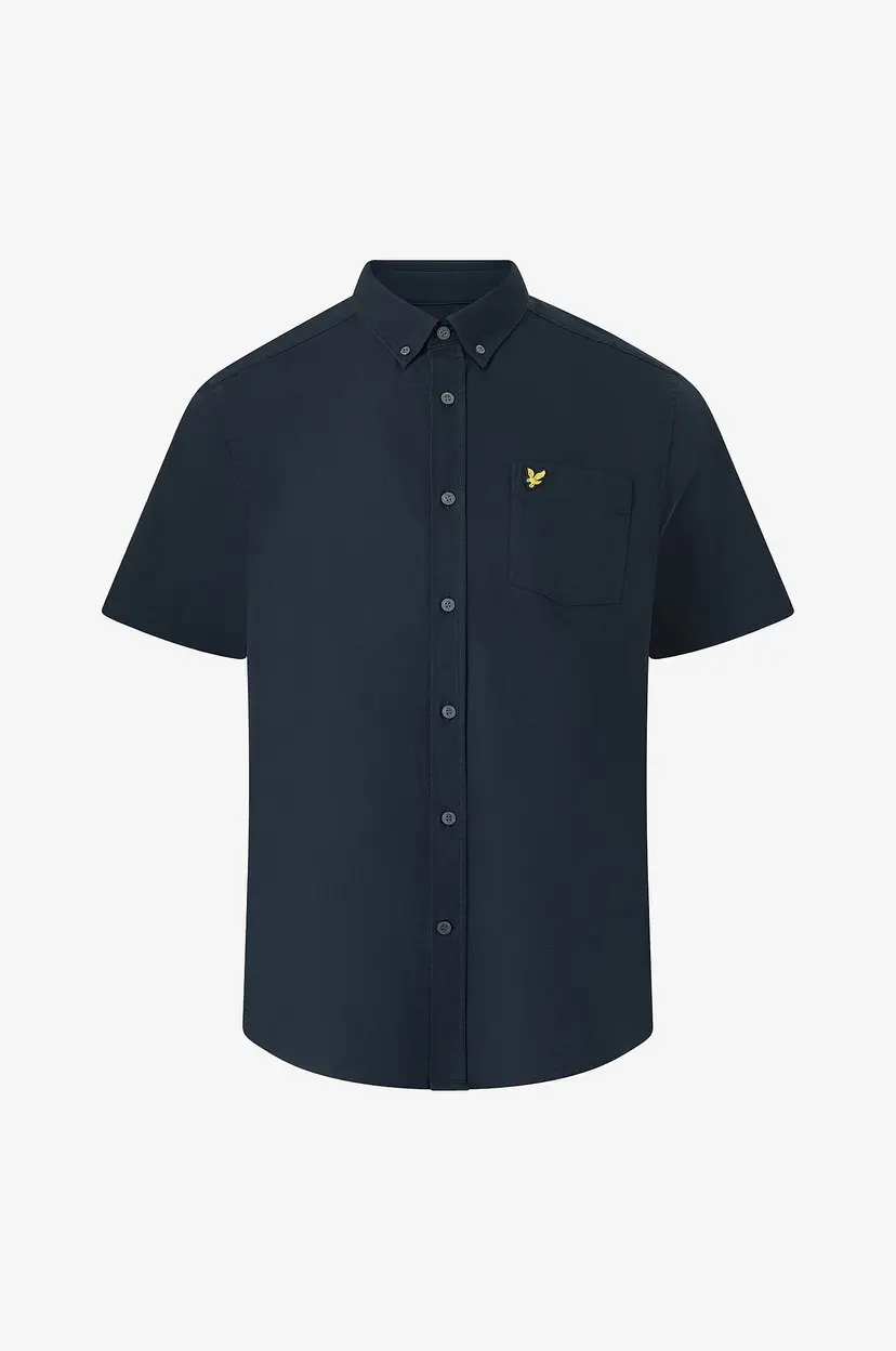 Lyle & Scott Skjorte Short Sleeve Oxford Shirt - Blå