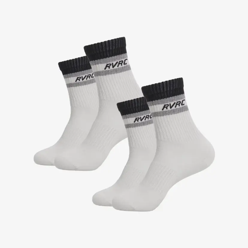 RevolutionRace 2-pack Daily Striped Socks Unisex Grey Melange/Anthracite
