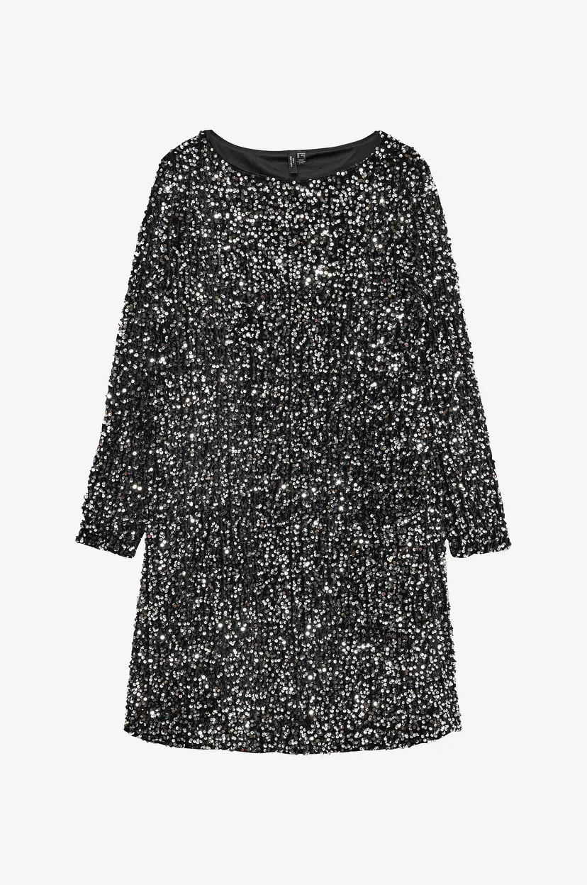 Vero Moda Curve Kjole vmcBella LS Boatnck SQ Jrs CU - Svart