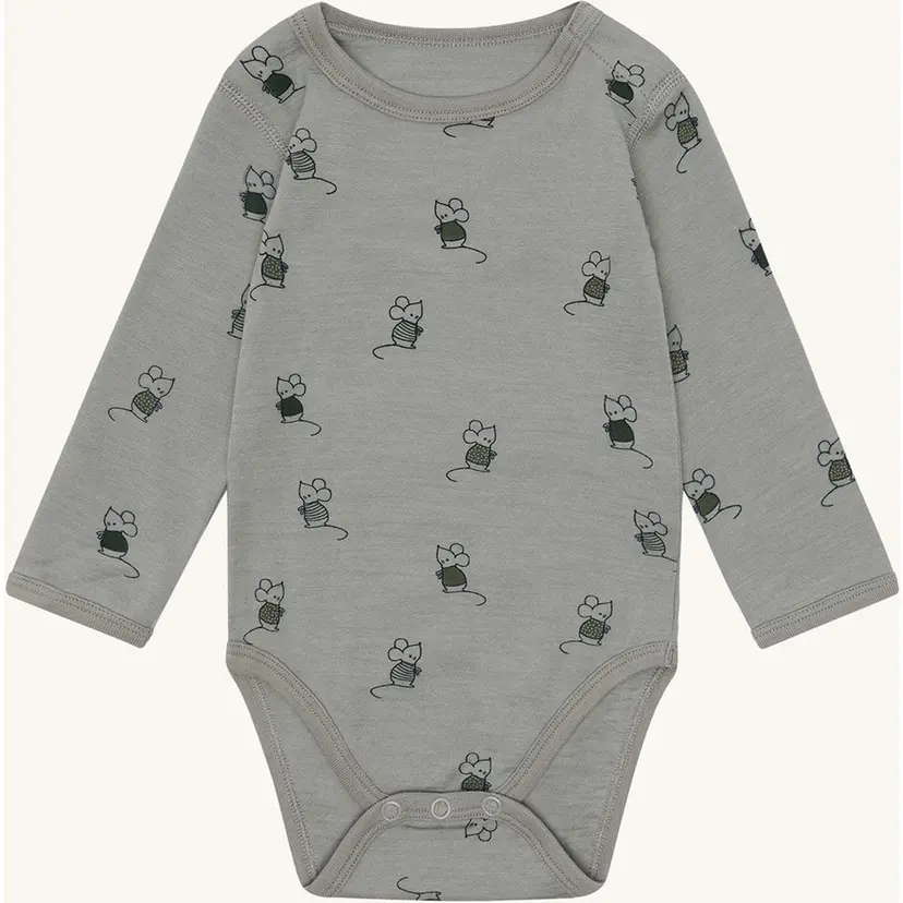 Hust and Claire Hust and Claire Bo Mouse Body Merinoull Forest Fog (98 /3 år)