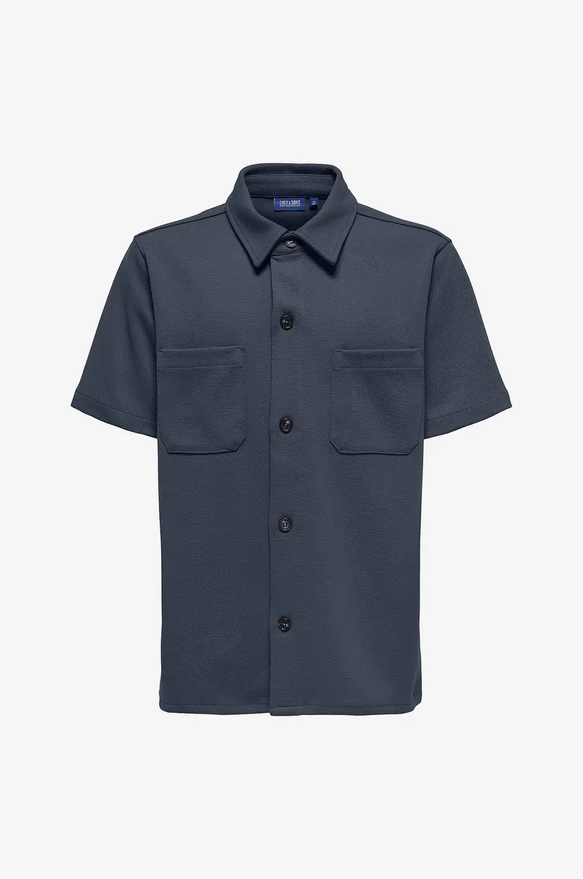 ONLY & SONS JUNIOR Skjorte osjNew Kodyl Reg SS Shirt - Blå