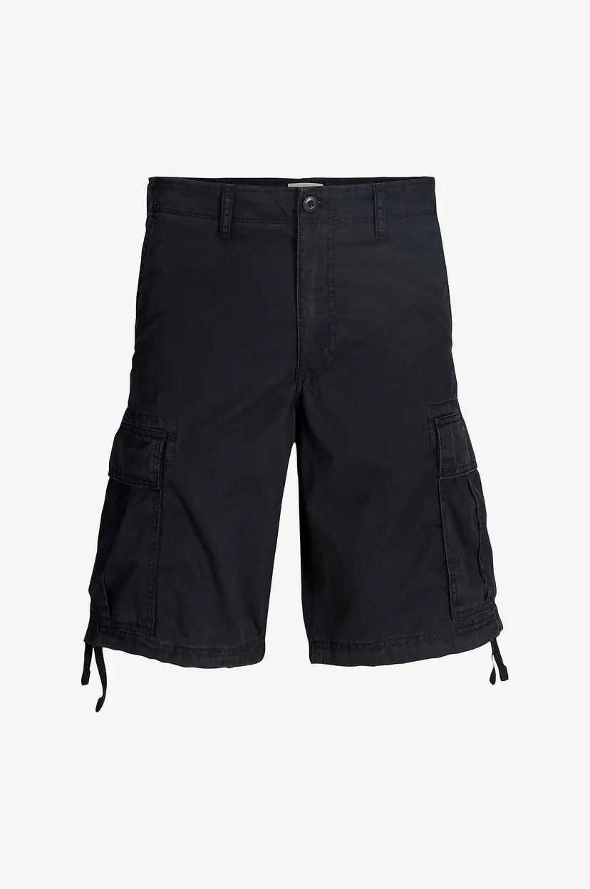Jack & Jones Plus Cargoshorts jpstCole Frank Cargo Short Mid - Svart