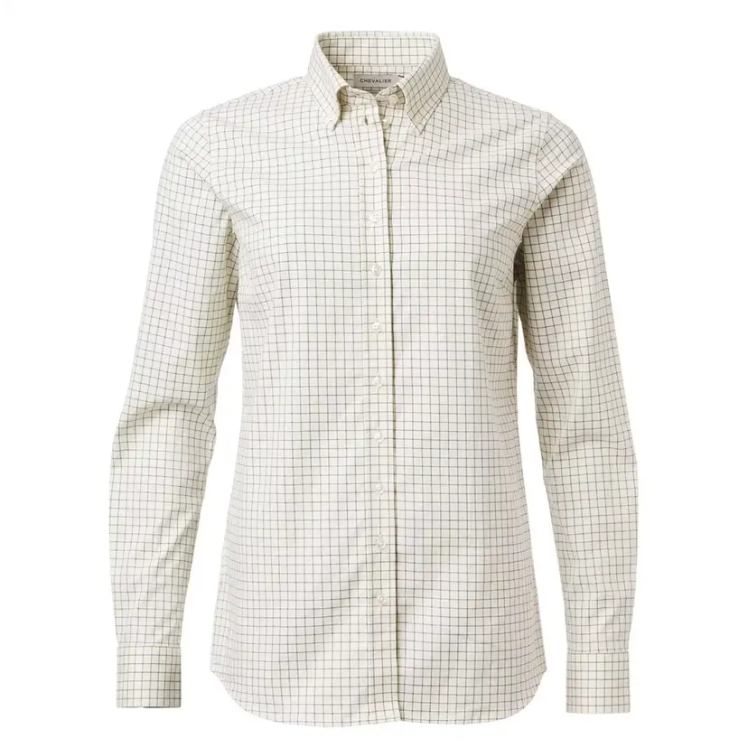 Chevalier Chevalier Florence Shooting Fit Stretch Shirt Women Highland Green Tattersall