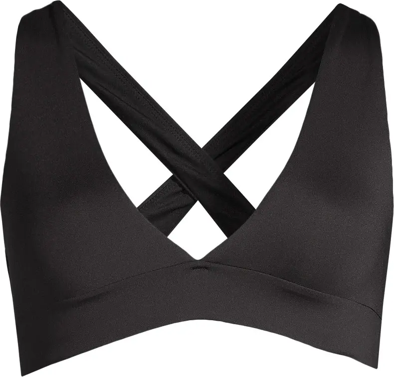 Casall Casall Women's V-Neck Crossback Bikini Top Black