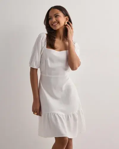 Vero Moda Vero Moda - Hvit - Vmmymilo S/S Short Dress Wvn Ga