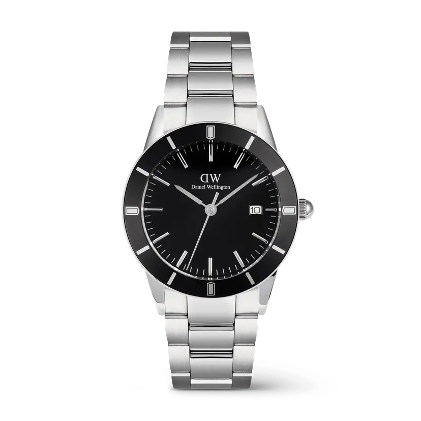 Daniel Wellington Black 40mm Mic Watch Iconic Paradigma Link Enamel | DW