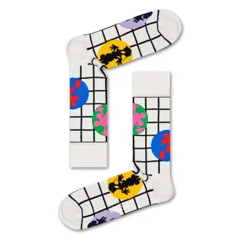 Happy Socks Happy socks Strømper 2P Disney Behind The Seams Sock Benhvit bomull Str 36/40
