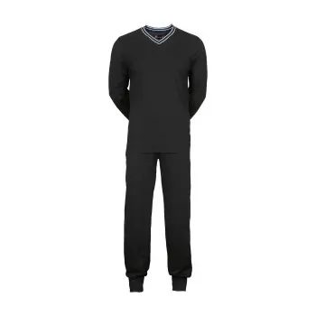 JBS of Denmark JBS V-Neck Jersey Pyjamas Svart bomull Small Herre