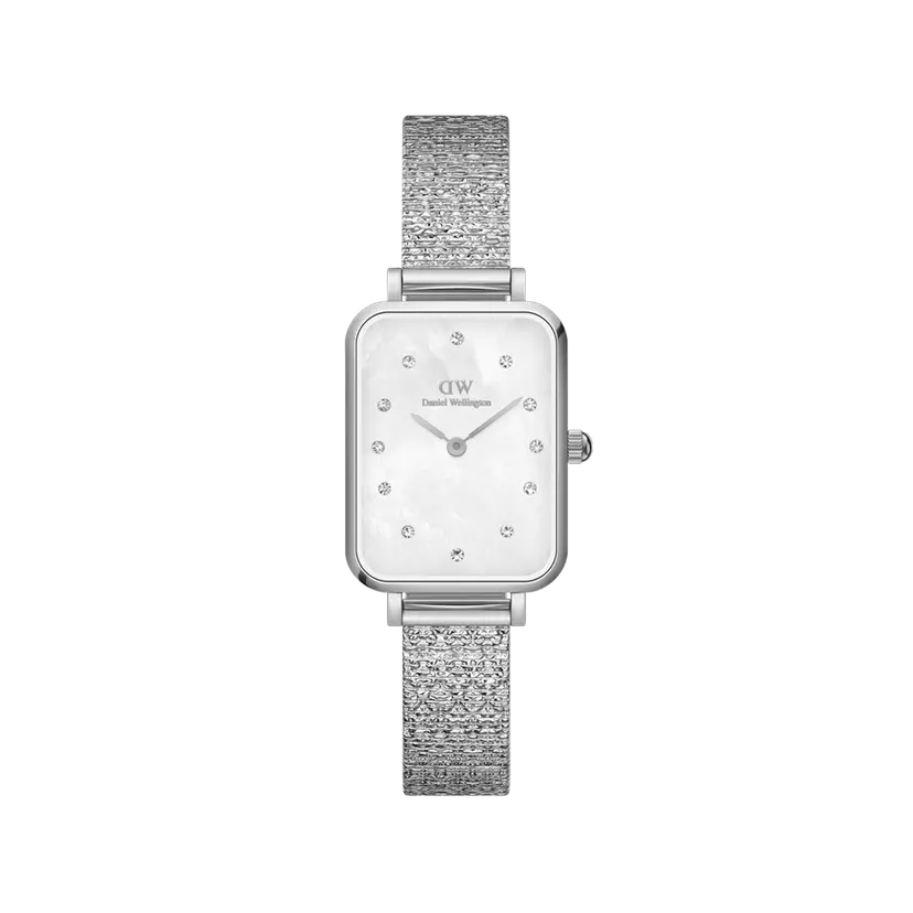 Daniel Wellington Silver 20x26mm Watch Quadro Lumine Pressed Piano White Mop | DW