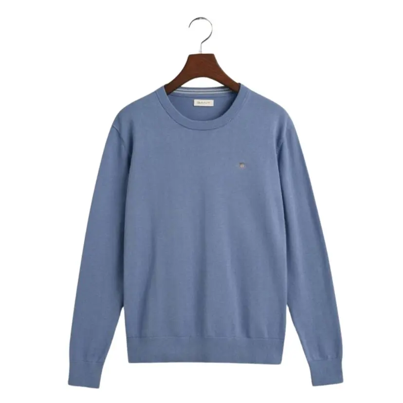 GANT Gant - Genser Shield Classic C-Neck Muscari Blue