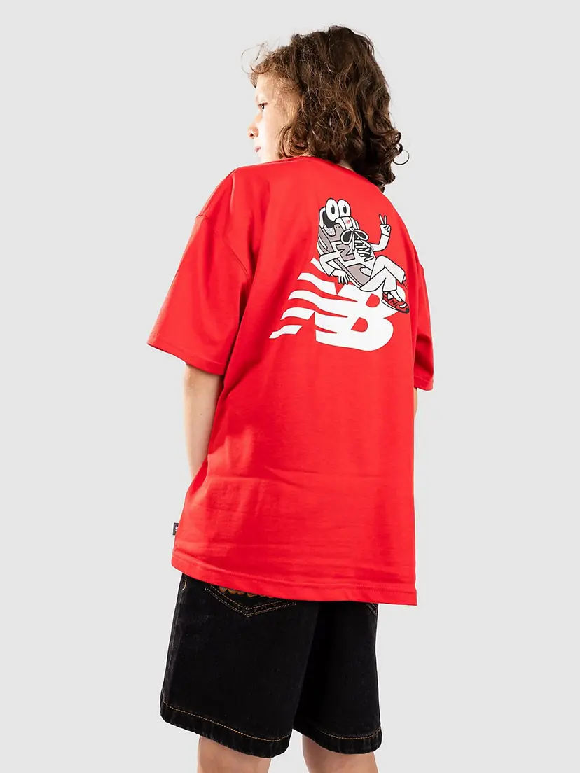 New Balance New Balance Sneaker Guy Back Graphic Kids T-skjorte rød