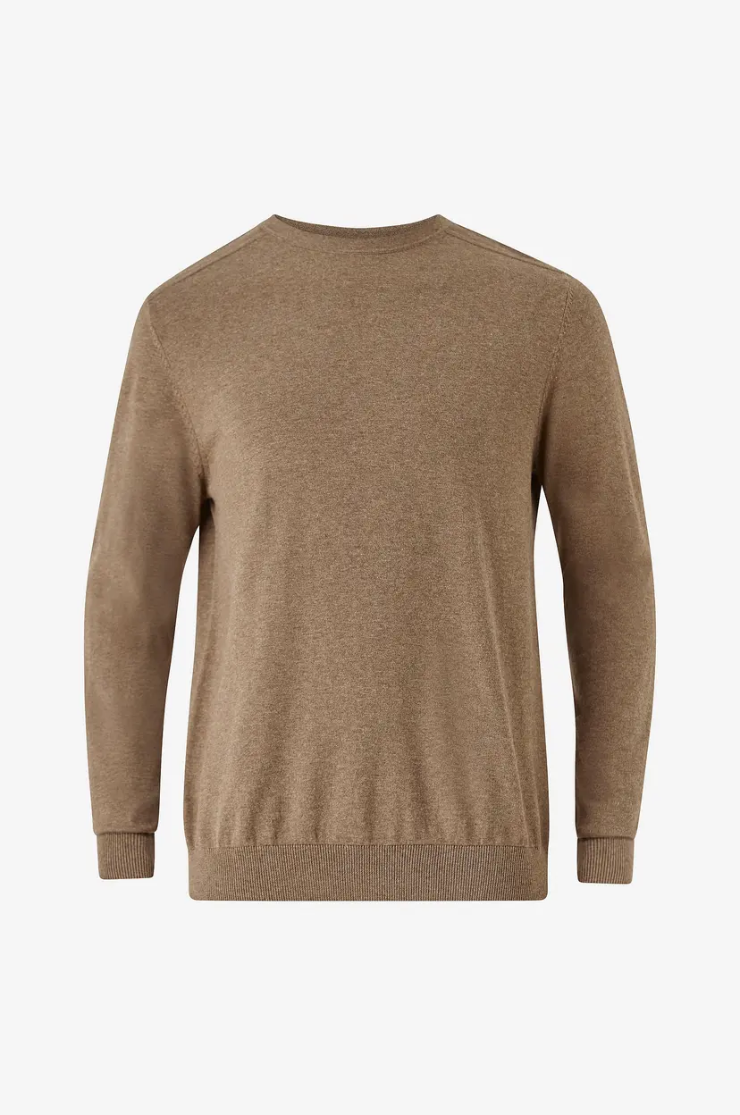 Selected Men Genser slhBerg Crew Neck - Brun