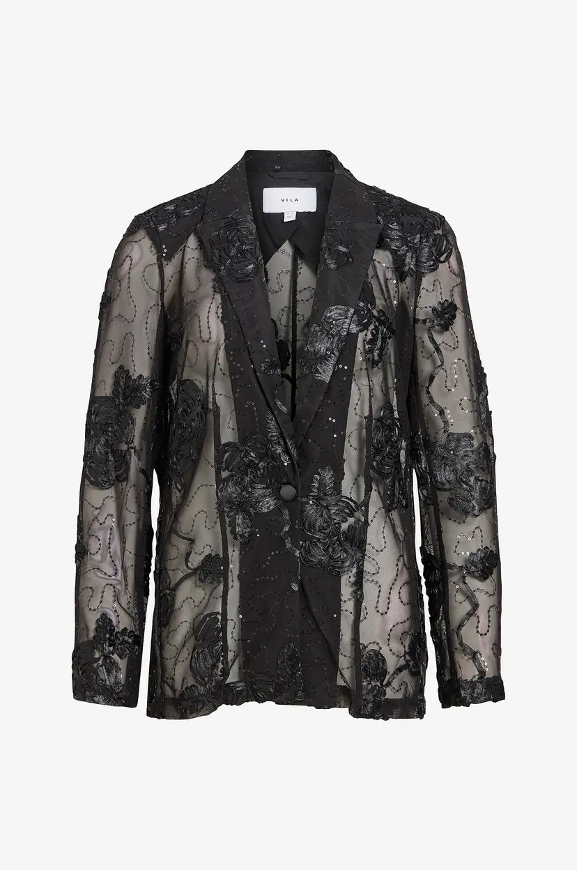 Vila Blazer Viditte L/S Blazer/Dc/Bfs - Svart