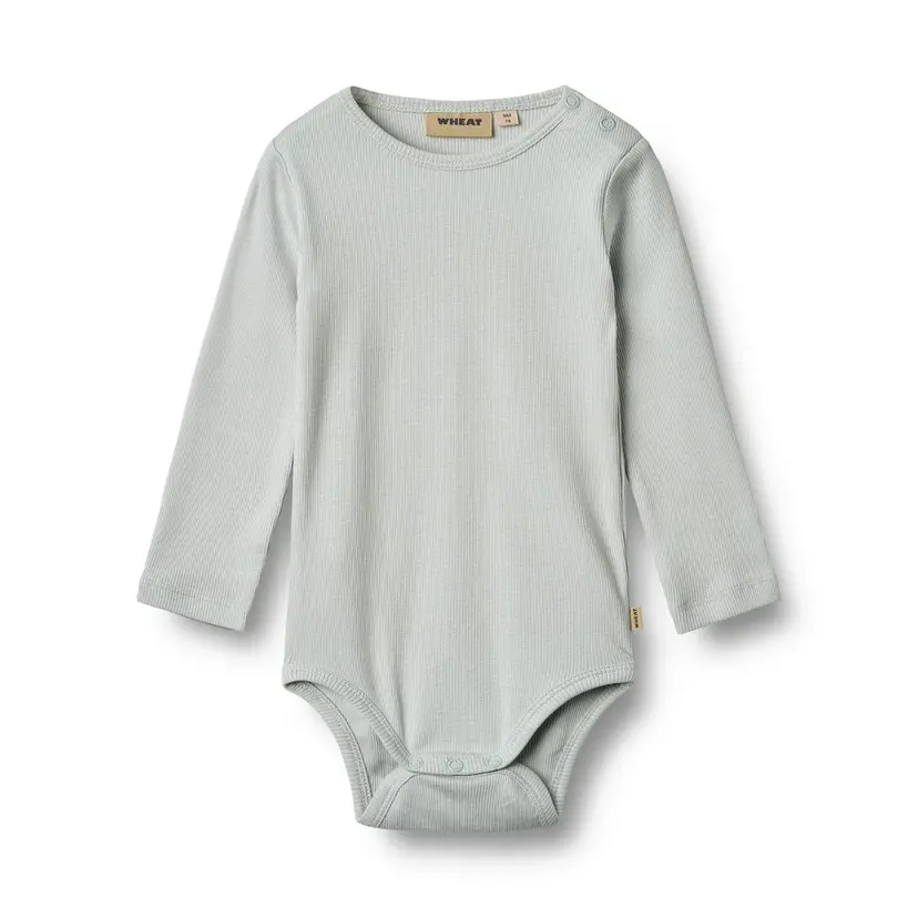 Wheat Wheat Rib Body Spencer Soft Blue (74 / 9 mnd)