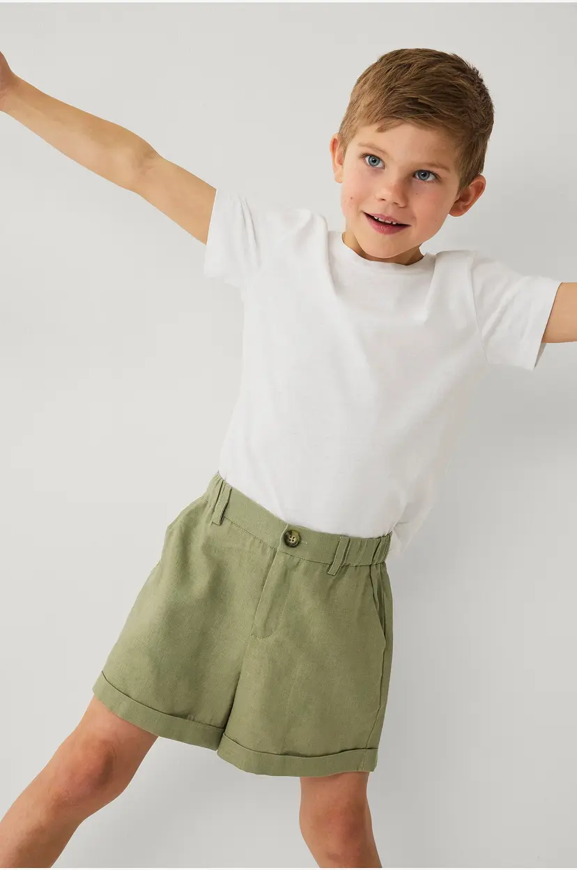 Ellos Collection Shorts i lin Martin Mini - Grønn