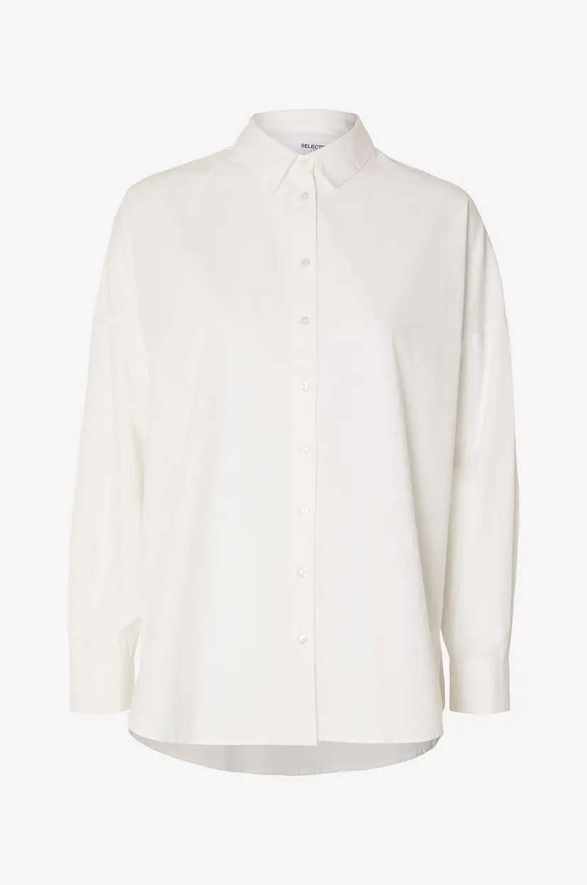 Selected Women Skjorte slfDina-sanni LS Shirt - Hvit