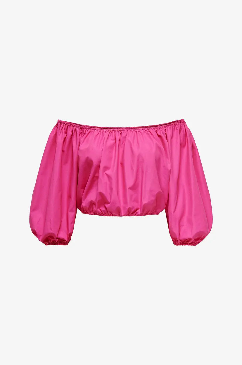 JDY Bluse jdySelena 3/4 Crop Off Shoulder Top - Rosa