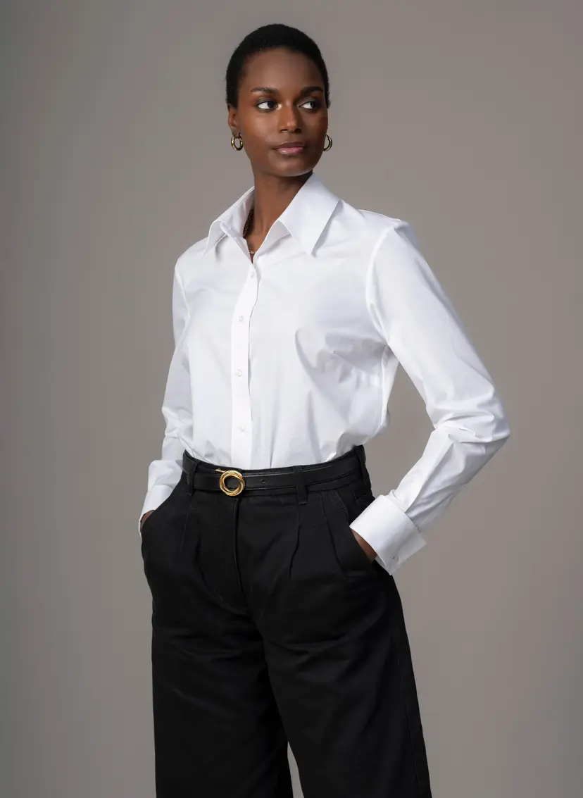 The Shirt Company CAMERON SHIRT - White, Cotton Poplin