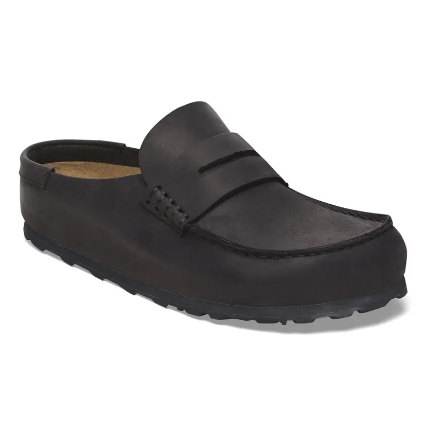 Birkenstock Birkenstock Naples Wrapped Natural Leather Oiled Narrow Black