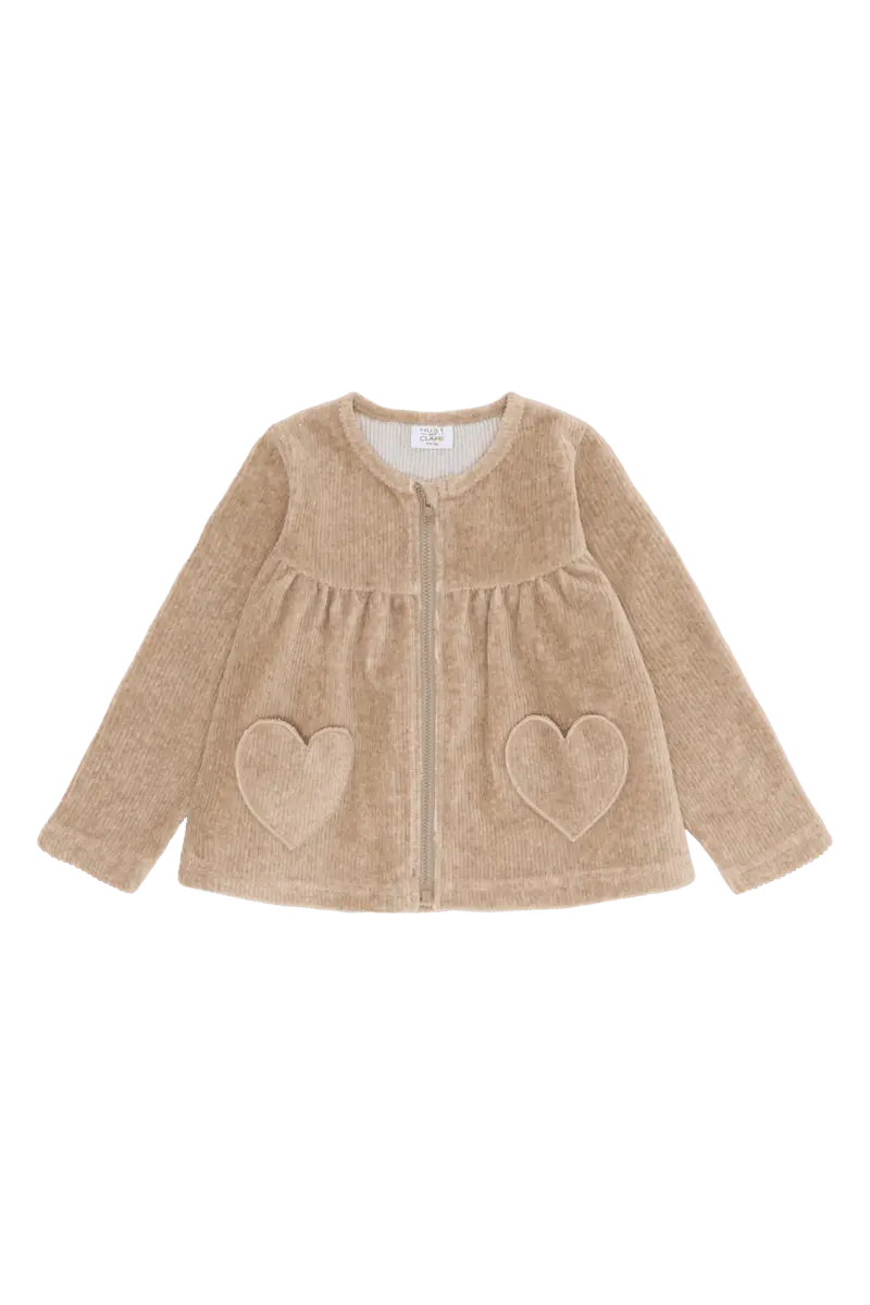 Hust and Claire Hust and Claire Sicillia  Ottoman velour - solid Genser  Biscuit (98 /3 år)