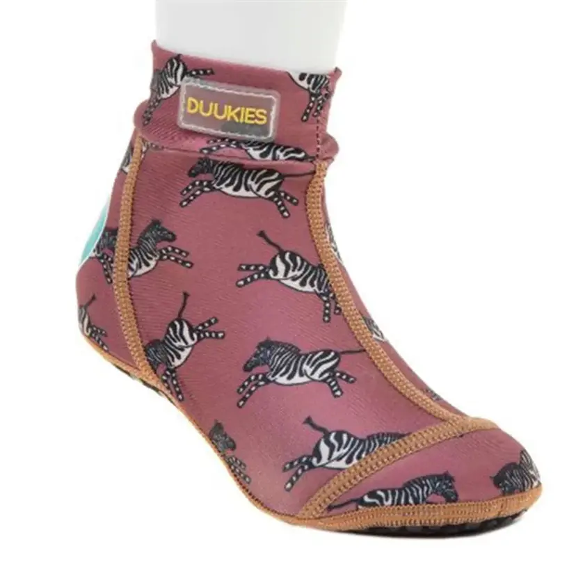 Duukies Duukies - Badesokker / Badesko Zebra Mørk Rosa