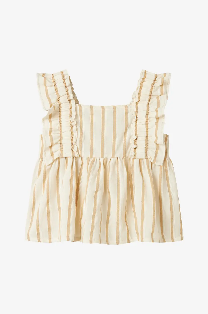 NAME IT Topp nkfHerdon Cap SL Top - Beige