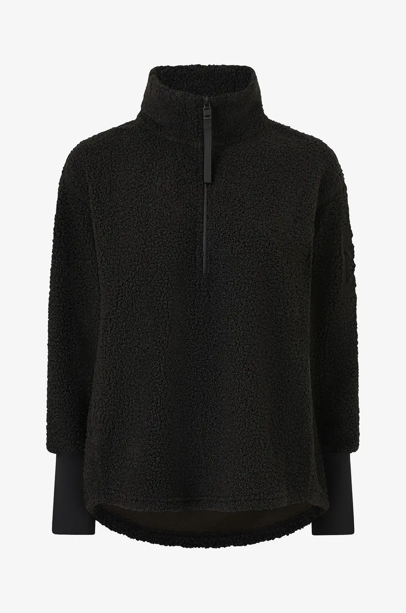 Didriksons Teddytrøye Monia Wns Half Zip - Svart
