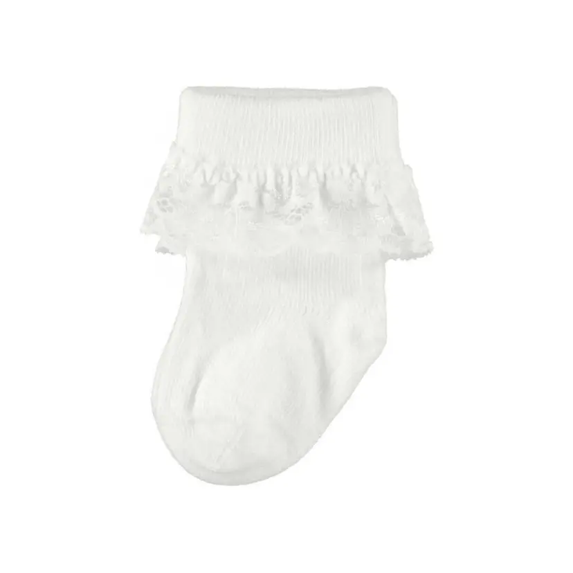 NAME IT Name It - Sokker med Blonder Opagna Bright White
