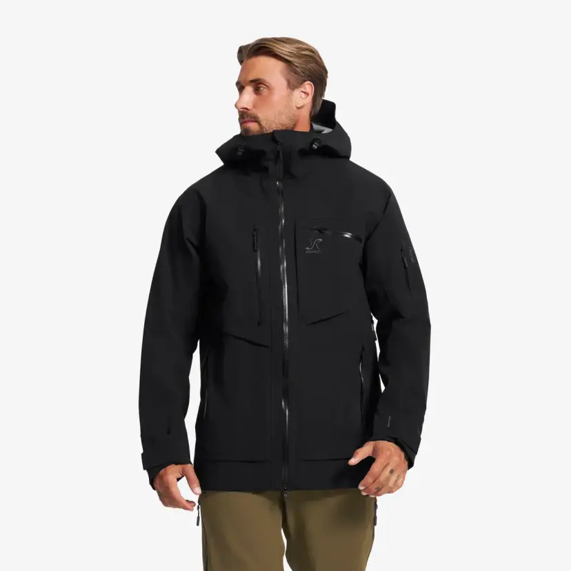 RevolutionRace Cyclone Long 3L Jacket Herre Black