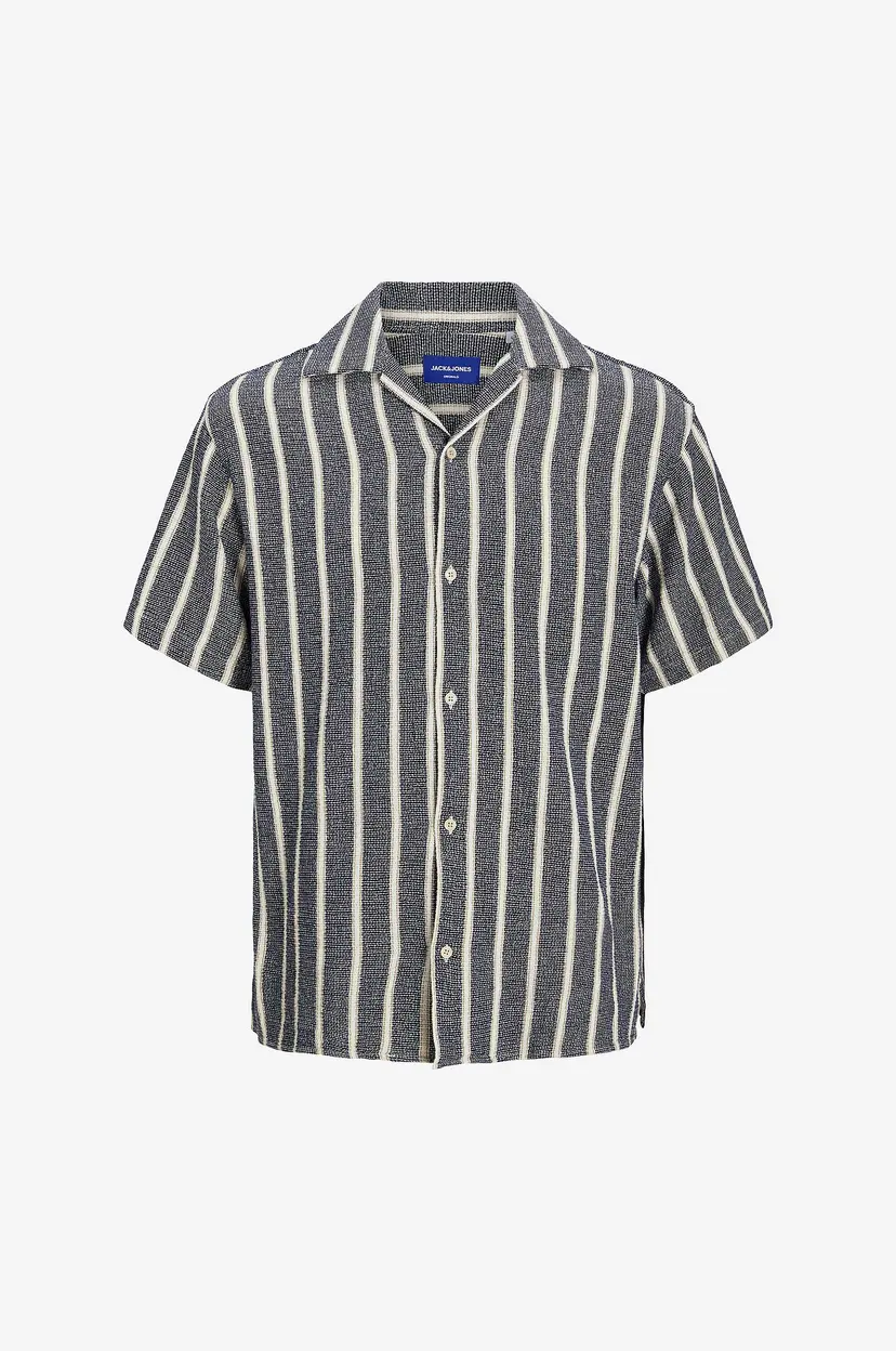 Jack & Jones Junior Skjorte jorCoba Stripe Resort Shirt SS Jnr - Blå