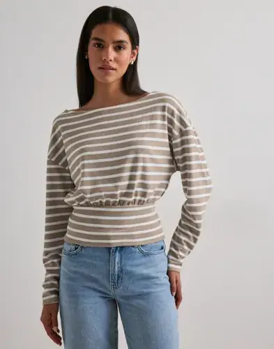Nelly Nelly - Brun - Stripe Knit Sweater