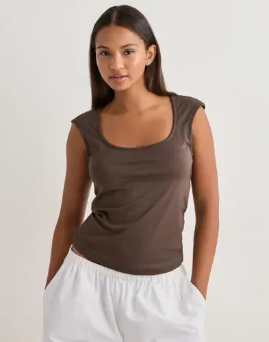 Vero Moda Vero Moda - Brun - Vmmillion Cap Sleeve Square Top Jrs