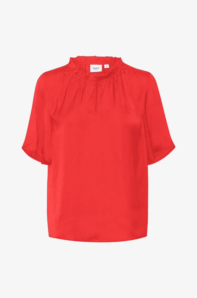 Saint Tropez Bluse BrianaSZ Flared Blouse - Rød