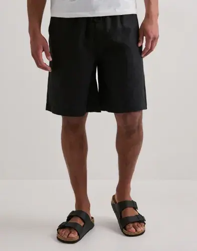 Que Sera Sera Que Sera Sera Louis Linen Shorts Linshorts Svart