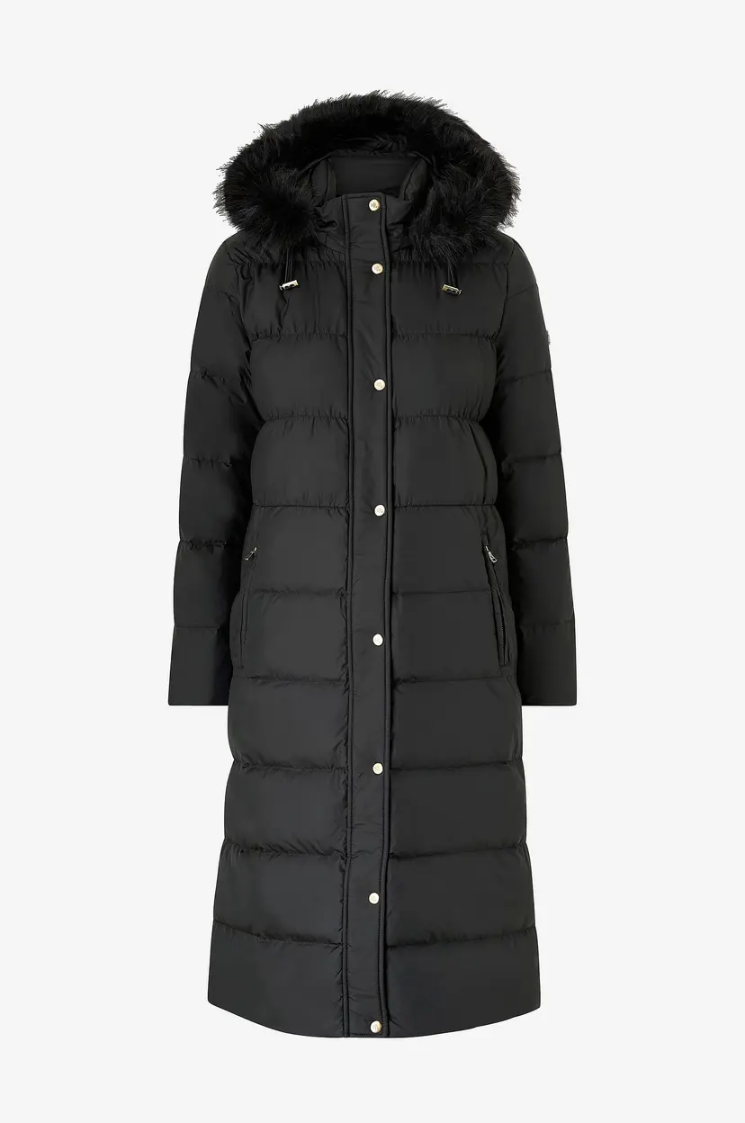 Lauren Ralph Lauren Dunfrakk Iridescent-down W FF Trim Hood - Svart