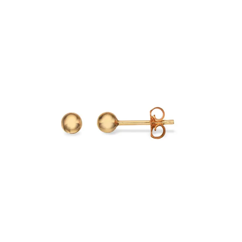 Scrouples Scrouples - 8 karat Guld kugle ørestikker, 4mm - 9363s