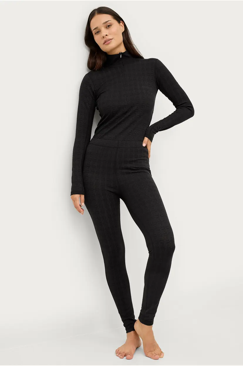 Áhkká Termounderbukser Gold Underwear Pants - Svart