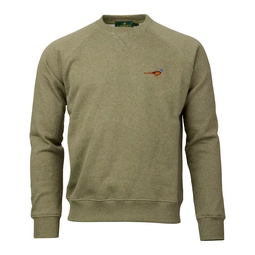 Laksen Laksen M's True Pheasant Logo Sweat Olive Melange