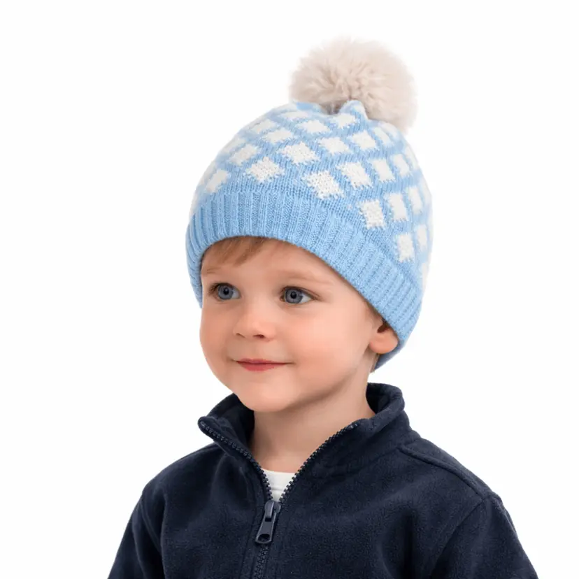 Janus Janus Ull lue m/dusk, 3-6 år, blå ruter