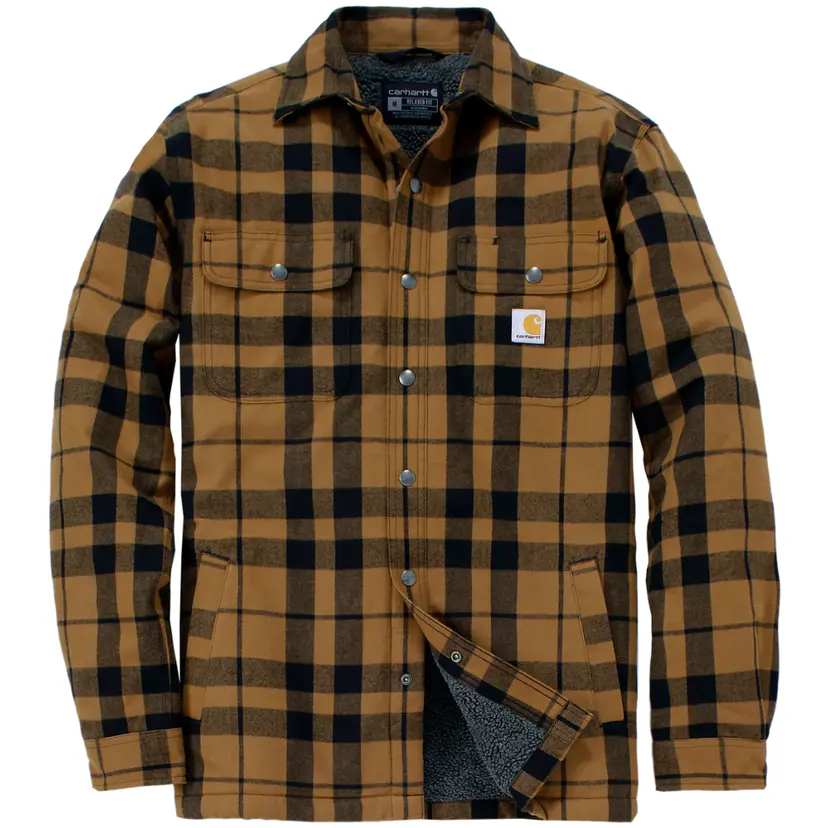 Carhartt Workwear Carhartt Workwear Carhartt M's Flannel Sherpa-Lined Shirt Jacket Carhartt® Brown