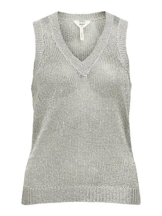 Object Object - Glam Knit SL Top - Silver