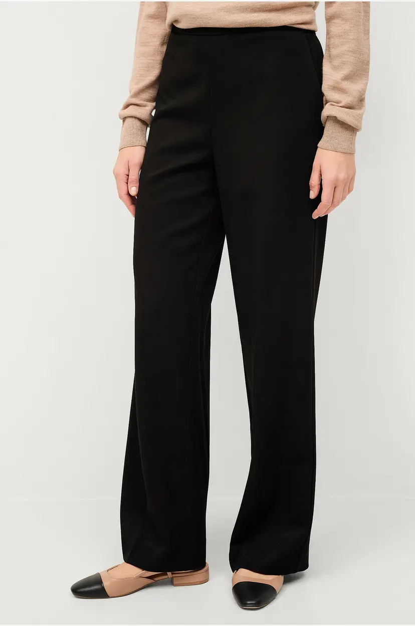 Ellos Collection Pull-on bukser med brede bein - Svart