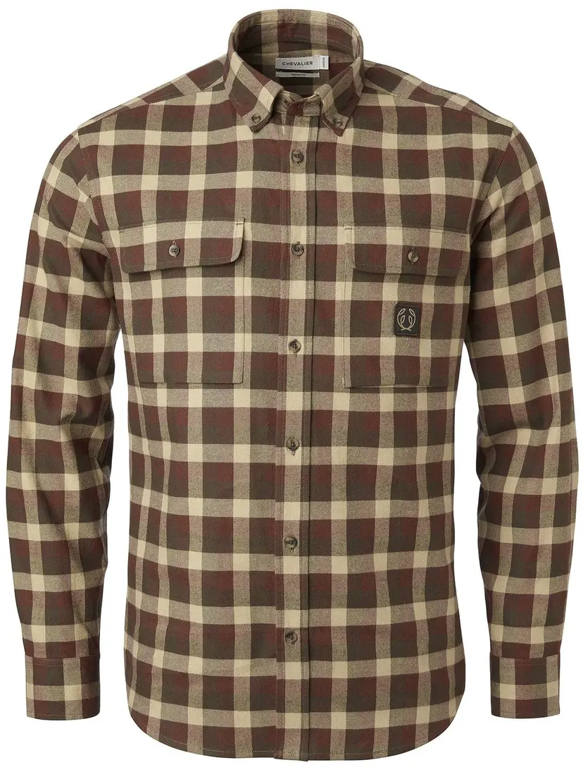 Chevalier Chevalier Heron Flannel Shirt Men Holly Green Checked